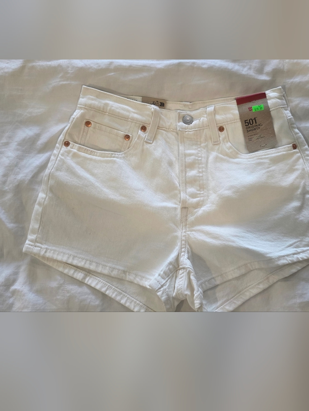 Levi Strauss & Co. 501 White Jean Shorts Size 27 Nwt. - Picture 5 of 5